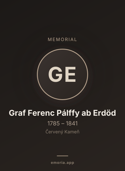 Memorial portrait of Graf Ferenc Pálffy ab Erdöd