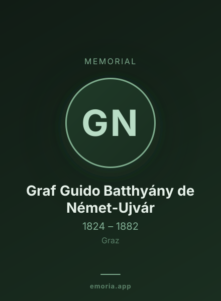 Memorial portrait of Graf Guido Batthyány de Német-Ujvár