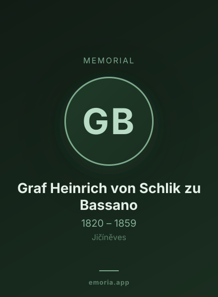 Memorial portrait of Graf Heinrich von Schlik zu Bassano