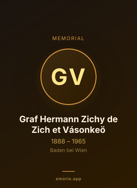 Memorial portrait of Graf Hermann Zichy de Zich et Vásonkeö