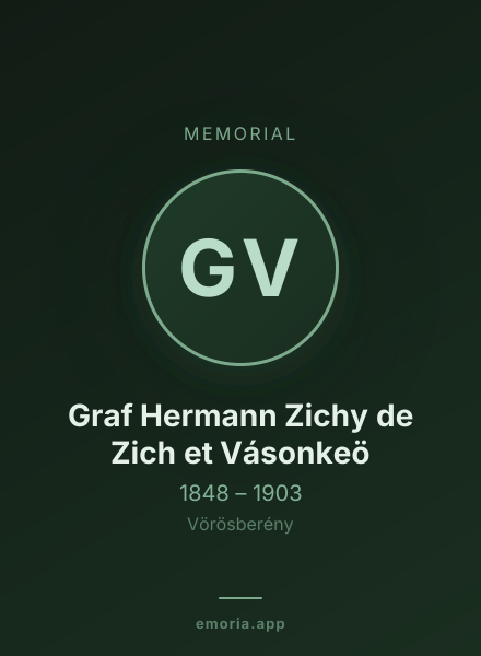 Memorial portrait of Graf Hermann Zichy de Zich et Vásonkeö