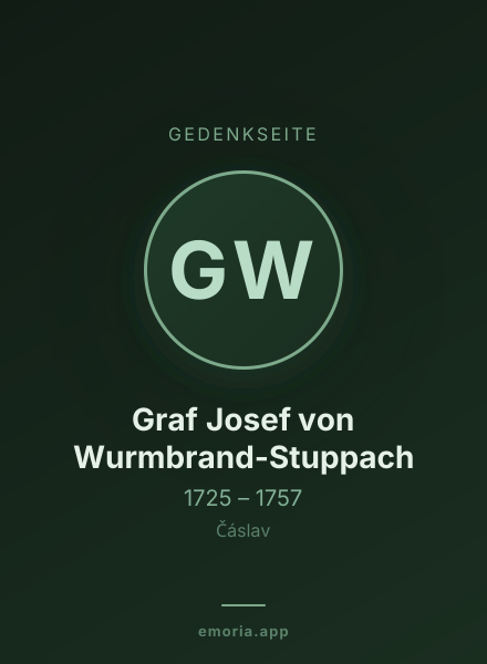 Gedenkportrait von Graf Josef von Wurmbrand-Stuppach