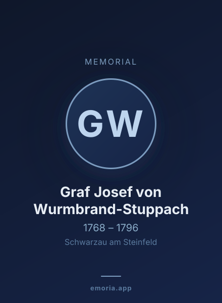 Memorial portrait of Graf Josef von Wurmbrand-Stuppach