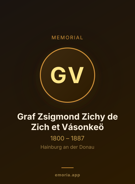 Memorial portrait of Graf Zsigmond Zichy de Zich et Vásonkeö