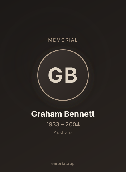 Memorial portrait of Graham Bennett
