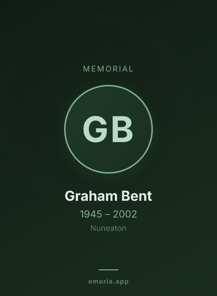 Memorial portrait of Graham Bent