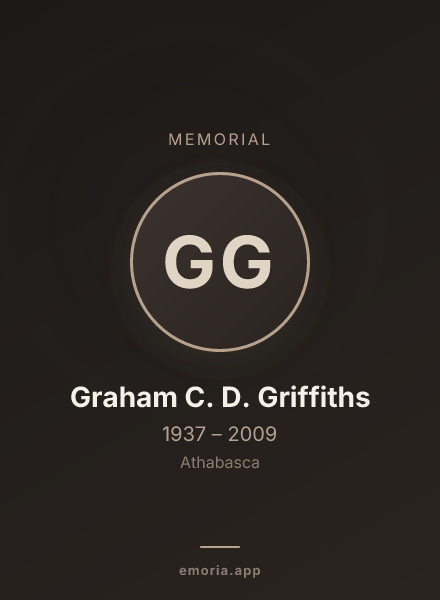 Memorial portrait of Graham C. D. Griffiths
