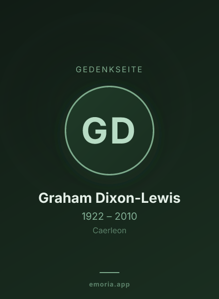 Gedenkportrait von Graham Dixon-Lewis