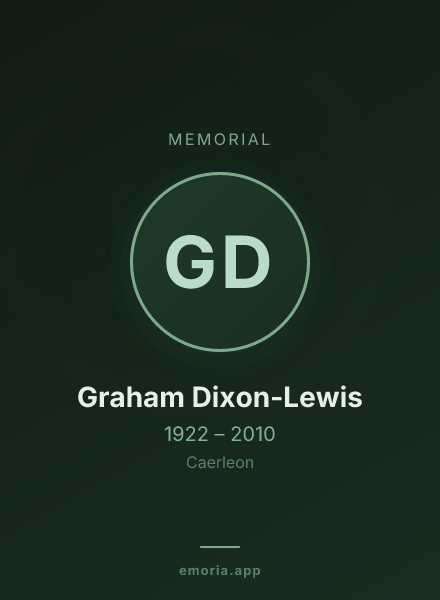 Memorial portrait of Graham Dixon-Lewis