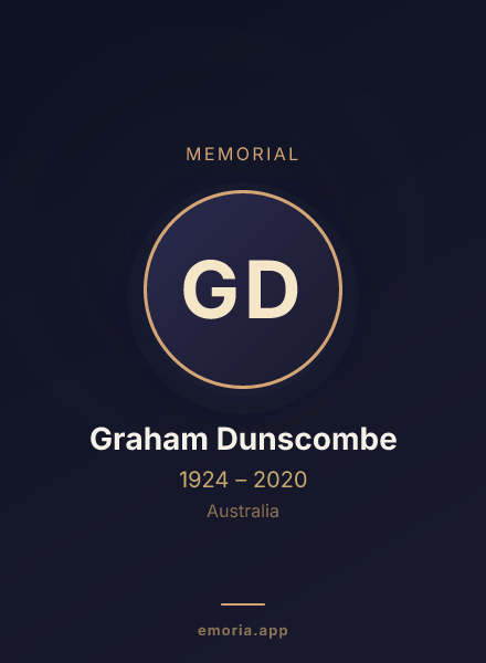 Memorial portrait of Graham Dunscombe