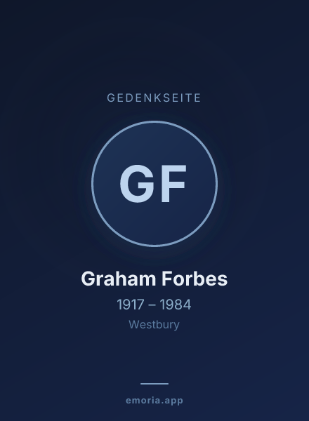 Gedenkportrait von Graham Forbes