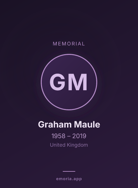 Memorial portrait of Graham Maule