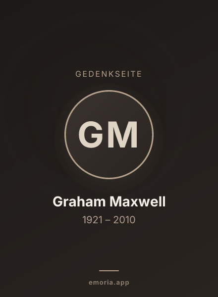 Gedenkportrait von Graham Maxwell