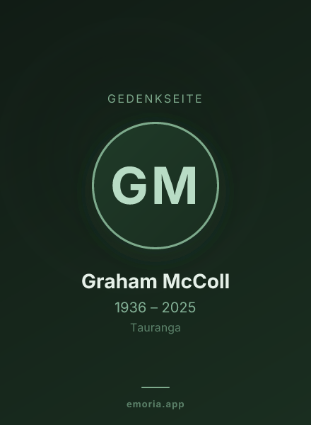 Gedenkportrait von Graham McColl