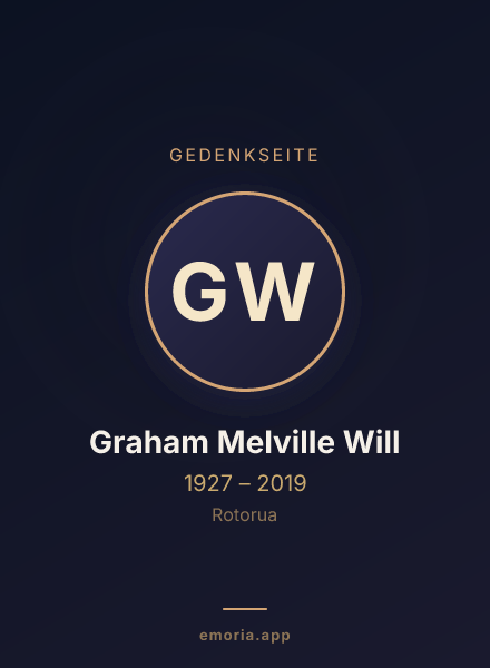 Gedenkportrait von Graham Melville Will