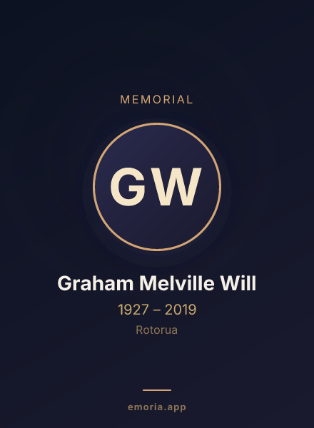 Memorial portrait of Graham Melville Will