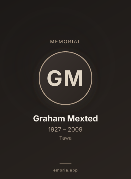 Memorial portrait of Graham Mexted