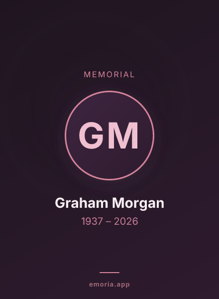 Memorial portrait of Graham Morgan
