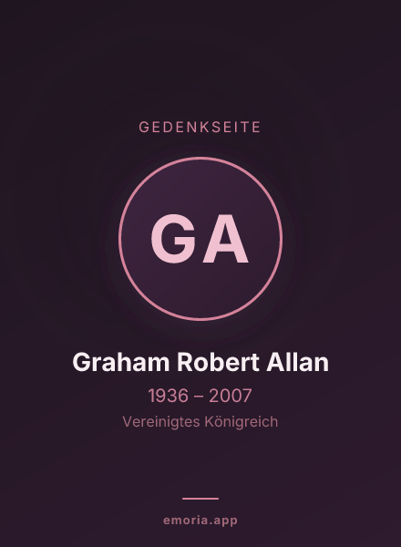 Gedenkportrait von Graham Robert Allan