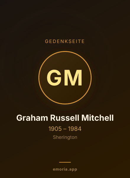 Gedenkportrait von Graham Russell Mitchell