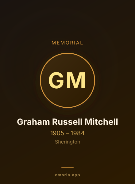 Memorial portrait of Graham Russell Mitchell