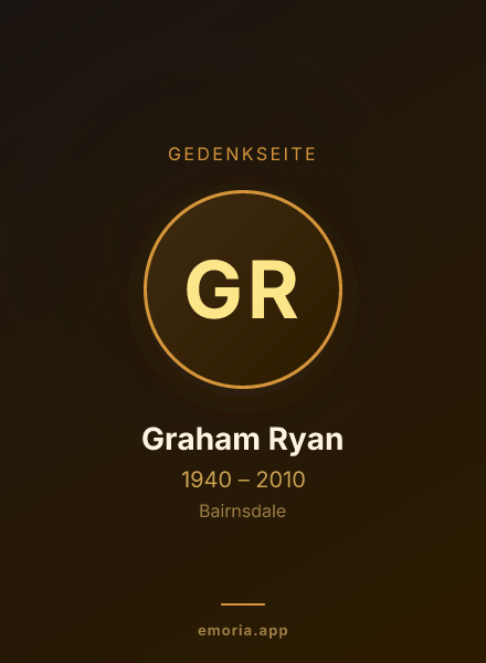 Gedenkportrait von Graham Ryan