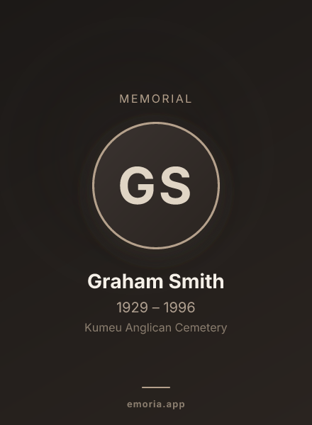 Memorial portrait of Graham Smith