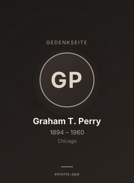 Gedenkportrait von Graham T. Perry