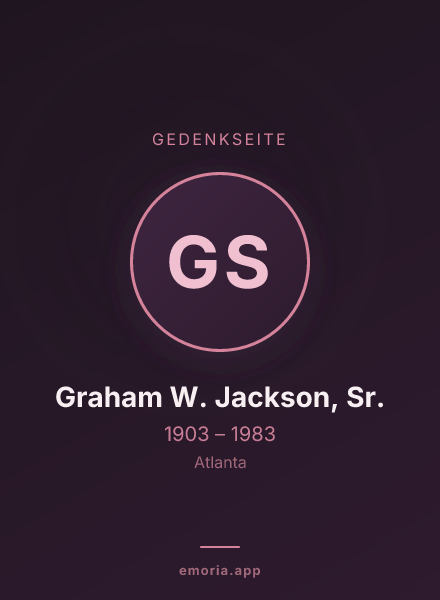 Gedenkportrait von Graham W. Jackson, Sr.
