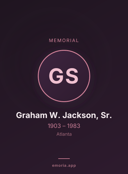 Memorial portrait of Graham W. Jackson, Sr.