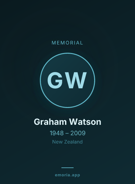 Memorial portrait of Graham Watson