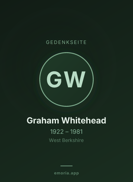 Gedenkportrait von Graham Whitehead