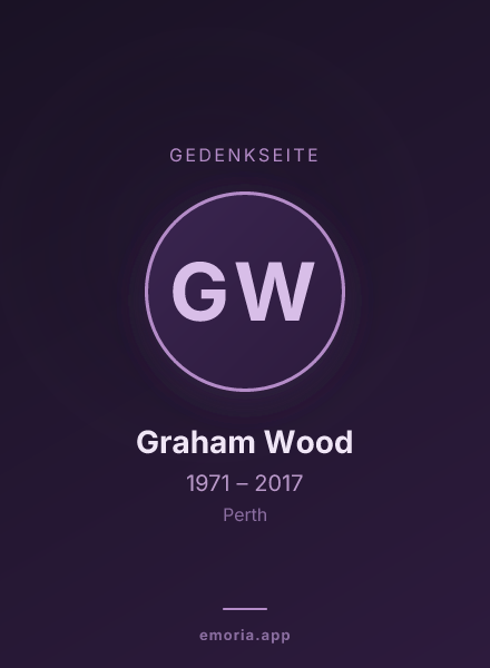 Gedenkportrait von Graham Wood
