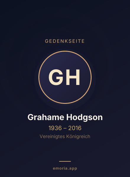 Gedenkportrait von Grahame Hodgson