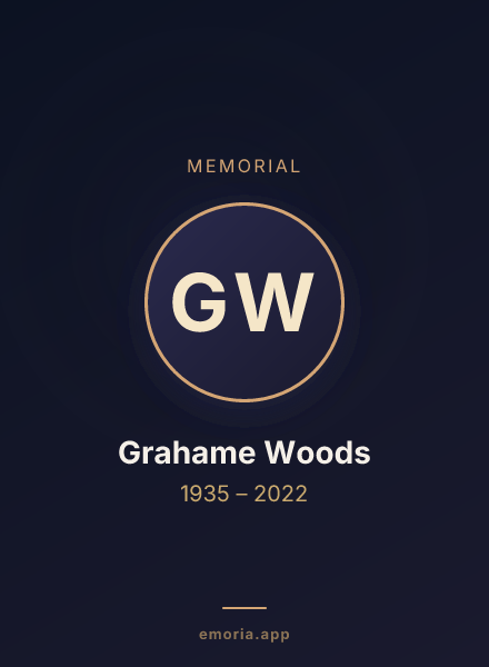 Memorial portrait of Grahame Woods