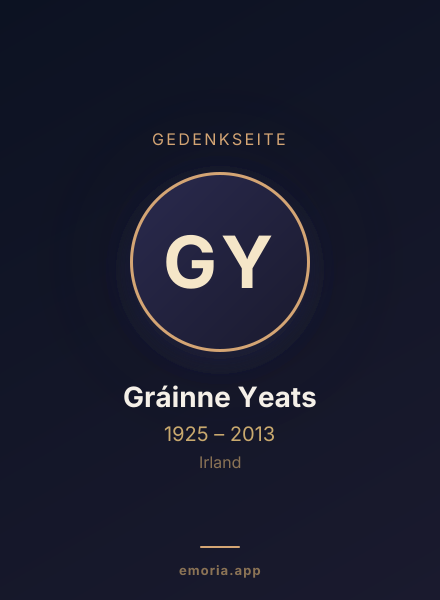 Gedenkportrait von Gráinne Yeats