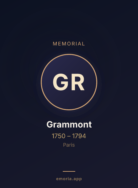Memorial portrait of Grammont