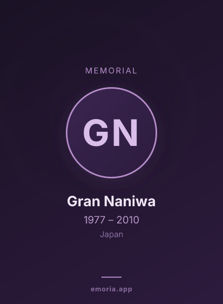 Memorial portrait of Gran Naniwa