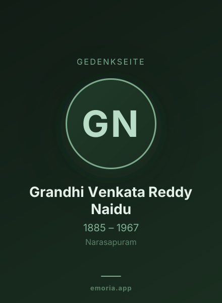 Gedenkportrait von Grandhi Venkata Reddy Naidu