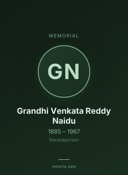 Memorial portrait of Grandhi Venkata Reddy Naidu