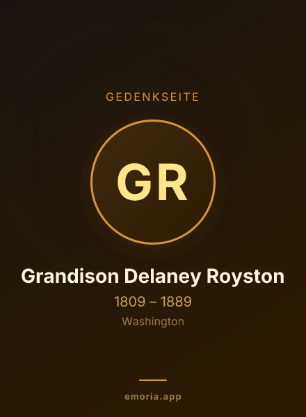Gedenkportrait von Grandison Delaney Royston