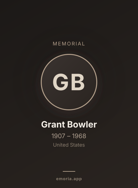 Memorial portrait of Grant Bowler