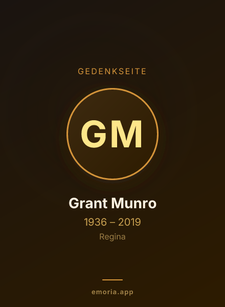 Gedenkportrait von Grant Munro