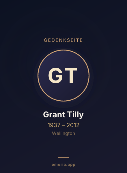 Gedenkportrait von Grant Tilly