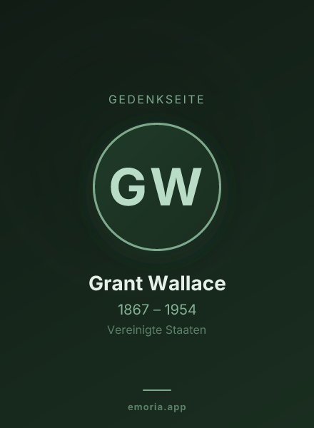 Gedenkportrait von Grant Wallace