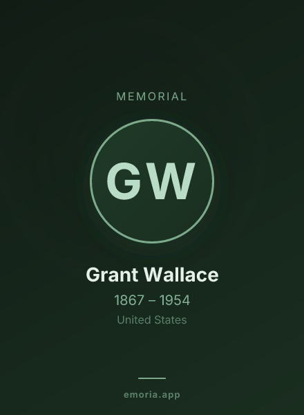 Memorial portrait of Grant Wallace