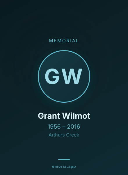 Memorial portrait of Grant Wilmot