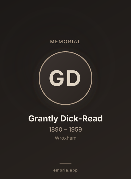 Memorial portrait of Grantly Dick-Read