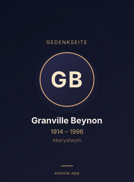 Gedenkportrait von Granville Beynon