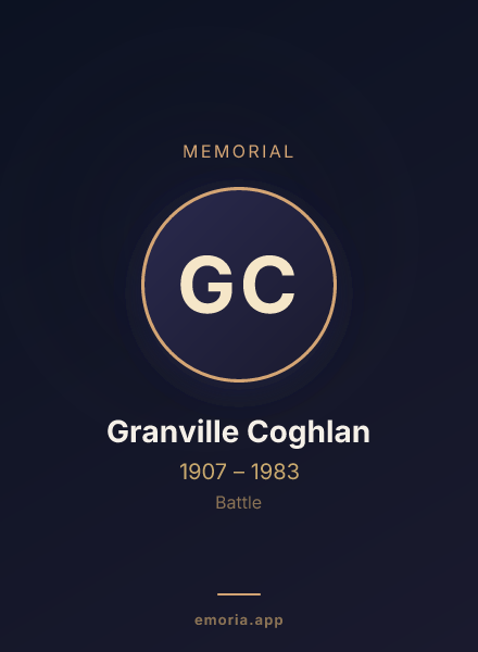 Memorial portrait of Granville Coghlan
